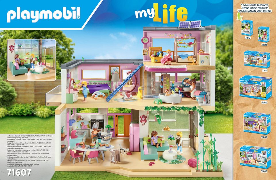 Playmobil® Wohnhaus mit Wintergarten (71607), myLife Konstruktions-Spielset, (312 St), Made in Germany