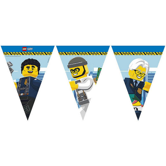 Procos Hängedekoration Wimpelkette Papier Lego City FSC 230cm