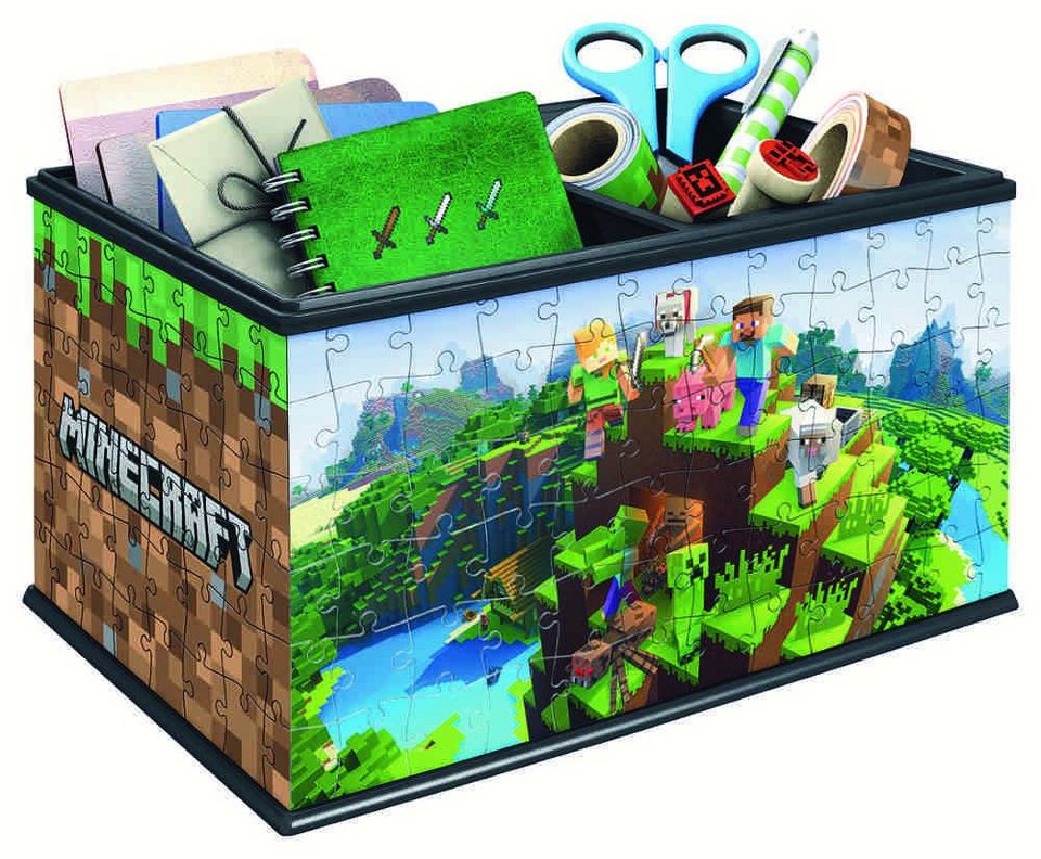 Ravensburger 3D-Puzzle 216 Teile Ravensburger 3D Puzzle Aufbewahrungsbox Minecraft 11286, 216 Puzzleteile