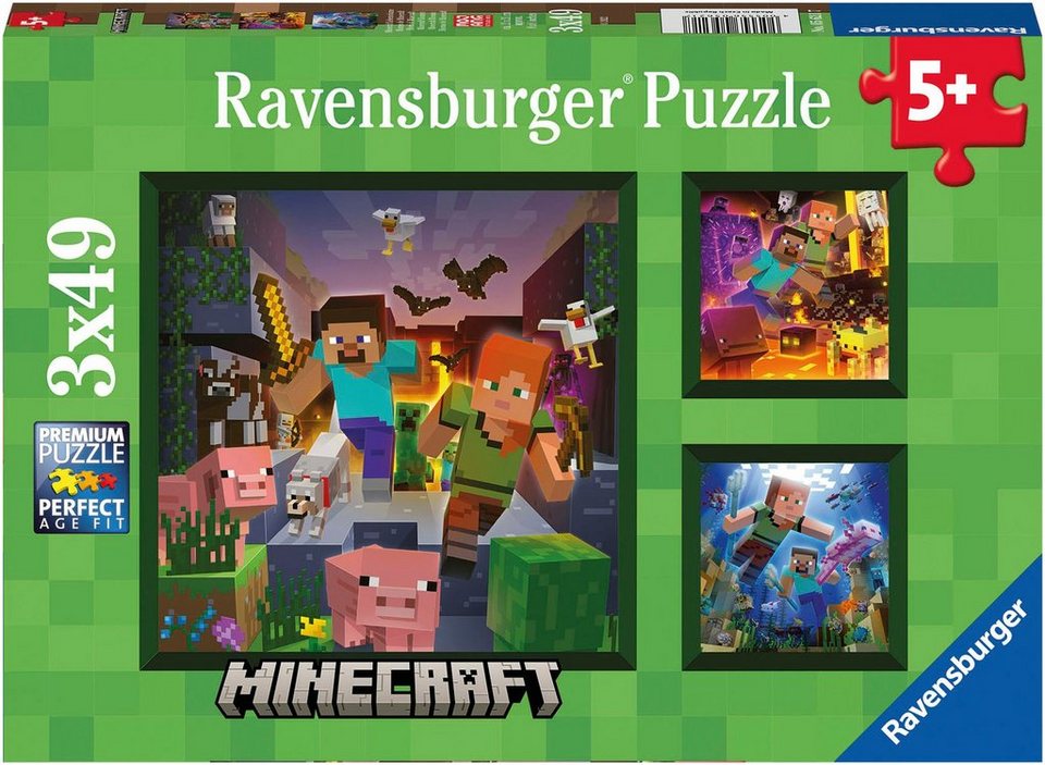 Ravensburger Puzzle Minecraft Biomes, 147 Puzzleteile, Made in Europe