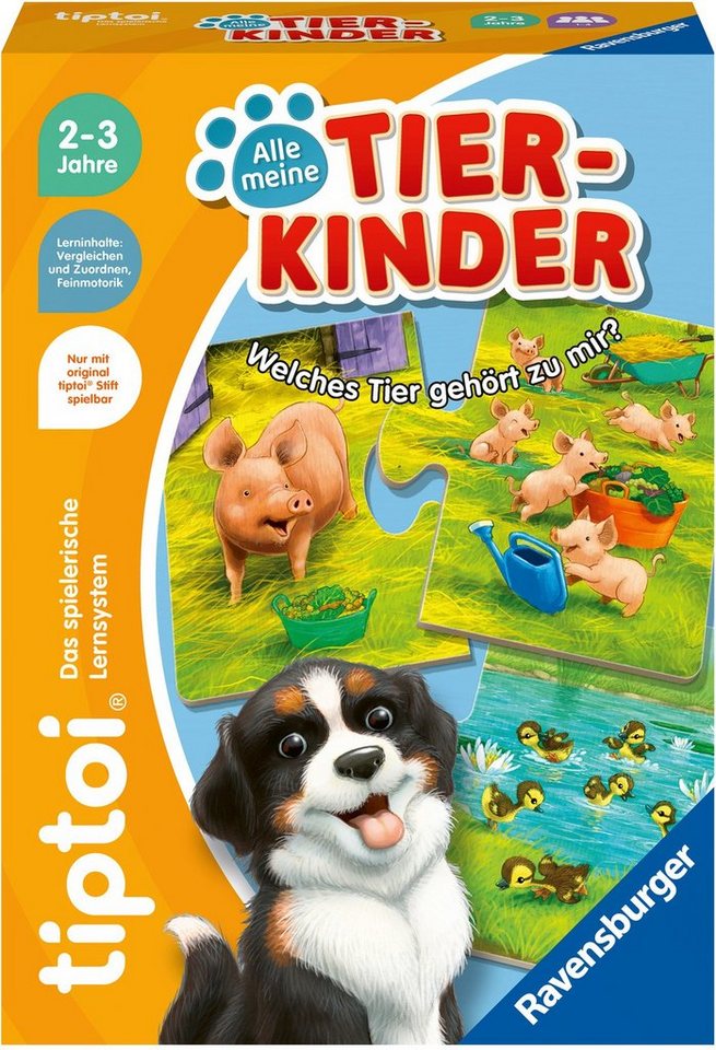 Ravensburger Puzzle tiptoi® Alle meine Tierkinder, Puzzleteile, Made in Europe