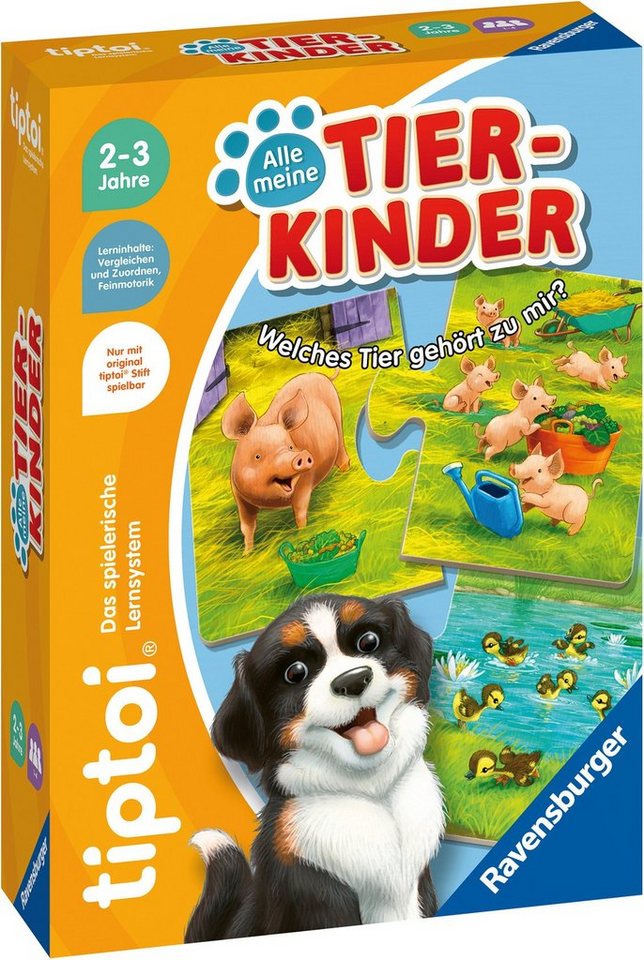 Ravensburger Puzzle tiptoi® Alle meine Tierkinder, Puzzleteile, Made in Europe