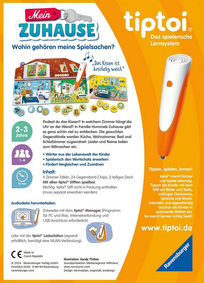 Ravensburger Puzzle tiptoi® Mein Zuhause, Puzzleteile, Made in Europe