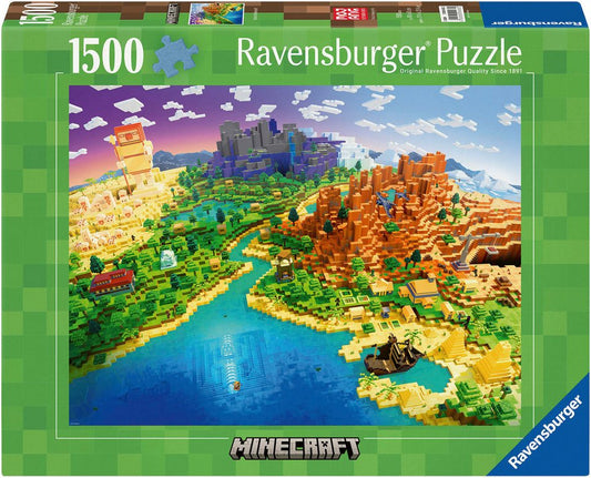 Ravensburger Puzzle World of Minecraft, 1500 Puzzleteile, Made in Germany