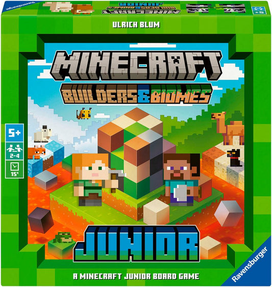Ravensburger Spiel Minecraft Builders & Biomes Junior, Kinderspiel, Made in Europe