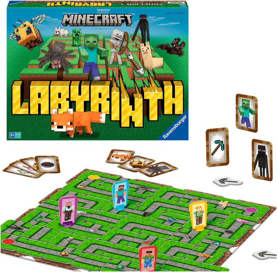 Ravensburger Spiel Minecraft Labyrinth, Gesellschaftsspiel, Made in Europe