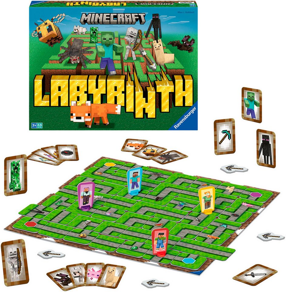 Ravensburger Spiel Minecraft Labyrinth, Gesellschaftsspiel, Made in Europe