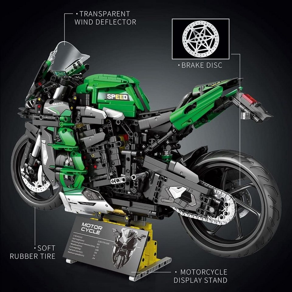 Reobrix Reobrix 570 Kawasaki - Technik Modell Konstruktionsspielsteine, (2088 St)