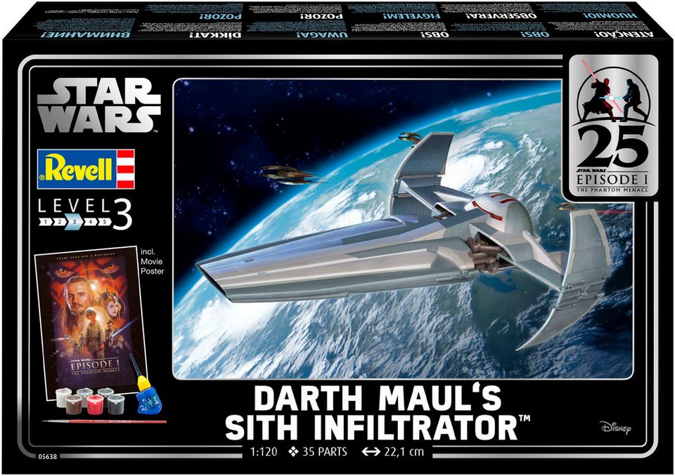 Revell® Modellbausatz Geschenkset Darth Maul's Sith Infiltrator™, Made in Europe