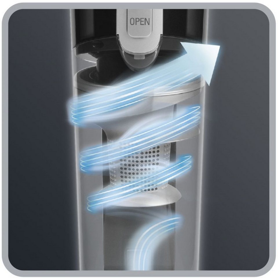 Rowenta Akku-Stielstaubsauger Air Force Light, kabellos, LED- Düse, beutellos Bodenstaubsauger, 550 W, beutellos, 14,4 Volt Lithiumionen- Akku, leichtes und kompaktes Design, RH6545