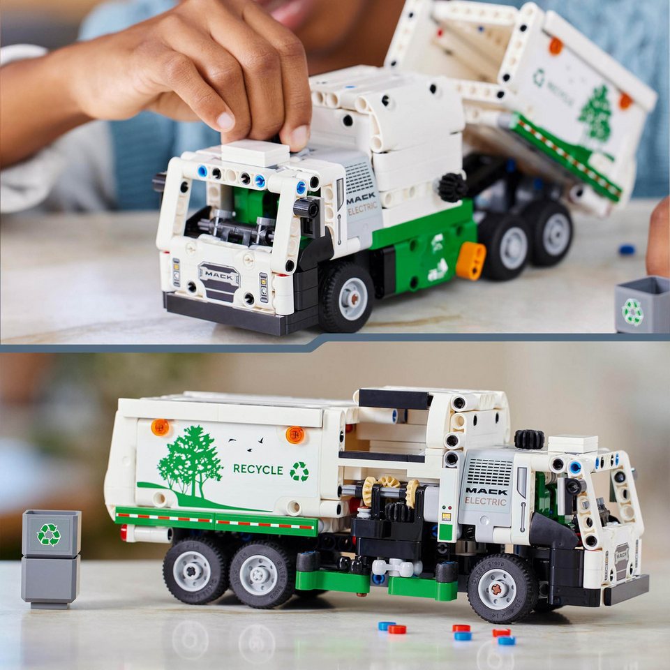 Sarcia.eu LEGO Technic Müllwagen Mack® LR Electric, 503 Elemente 42167 Konstruktionsspielsteine