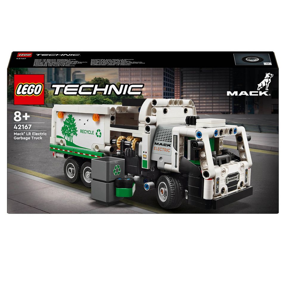 Sarcia.eu LEGO Technic Müllwagen Mack® LR Electric, 503 Elemente 42167 Konstruktionsspielsteine