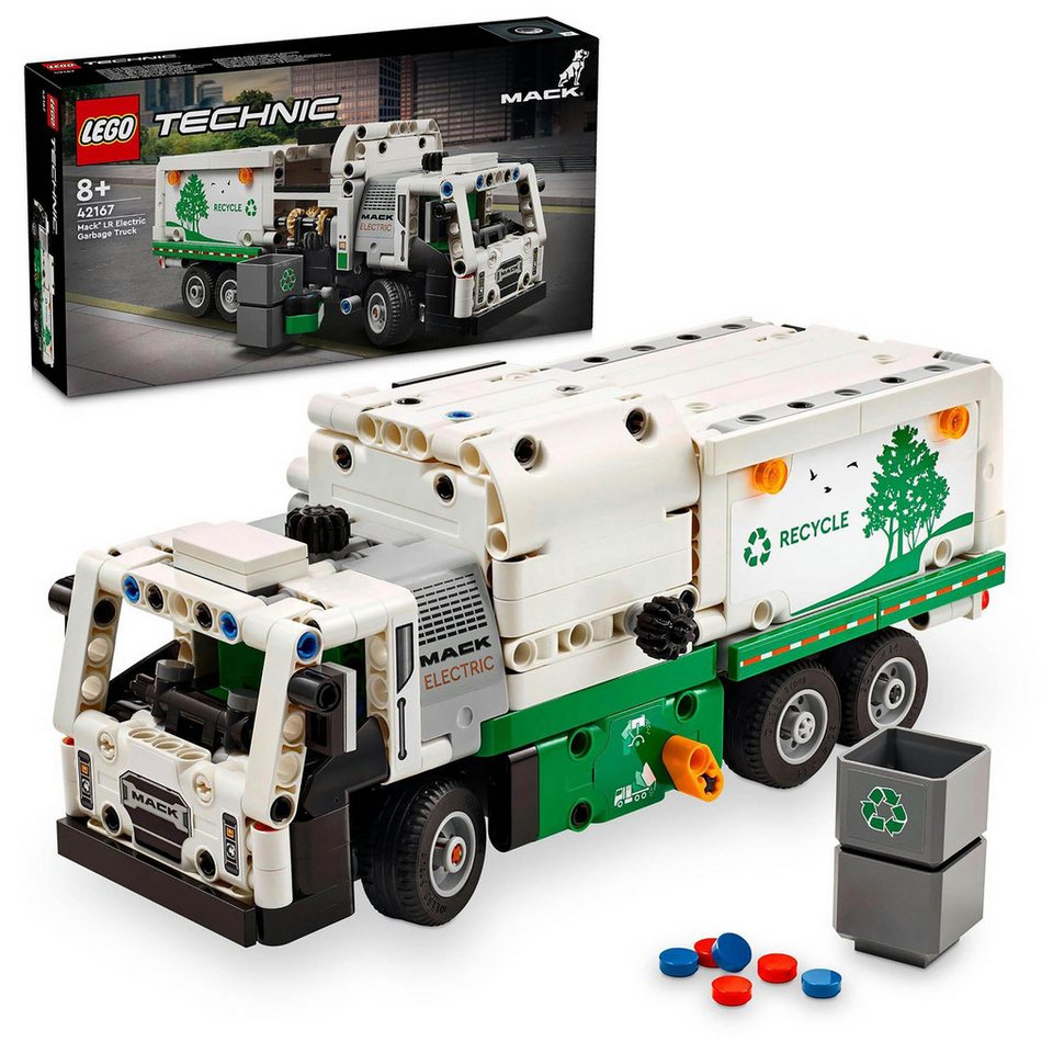 Sarcia.eu LEGO Technic Müllwagen Mack® LR Electric, 503 Elemente 42167 Konstruktionsspielsteine