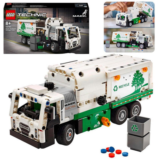 Sarcia.eu LEGO Technic Müllwagen Mack® LR Electric, 503 Elemente 42167 Konstruktionsspielsteine