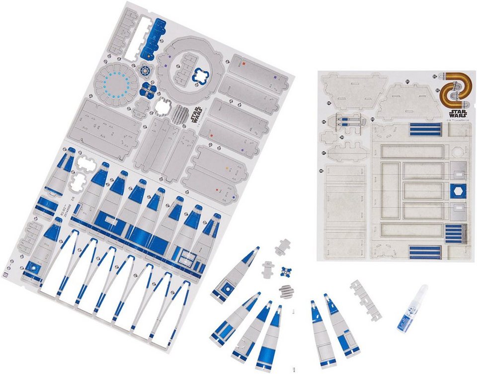 Spin Master 3D-Puzzle 4D Build - Star Wars - R2-D2 Roboter, 201 Puzzleteile