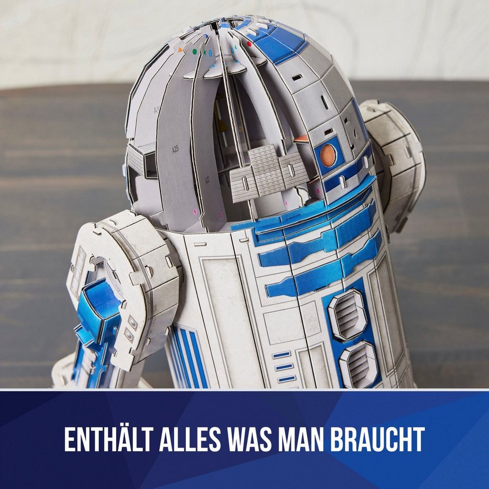 Spin Master 3D-Puzzle 4D Build - Star Wars - R2-D2 Roboter, 201 Puzzleteile