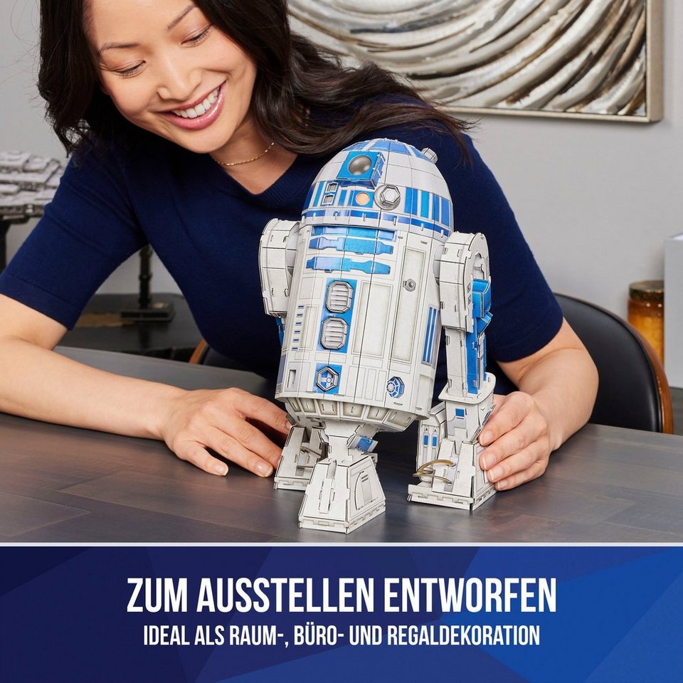 Spin Master 3D-Puzzle 4D Build - Star Wars - R2-D2 Roboter, 201 Puzzleteile