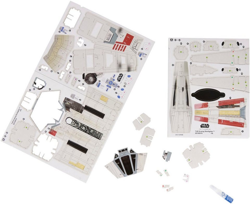 Spin Master 3D-Puzzle 4D Build - Star Wars - X-Wing Raumschiff, 160 Puzzleteile