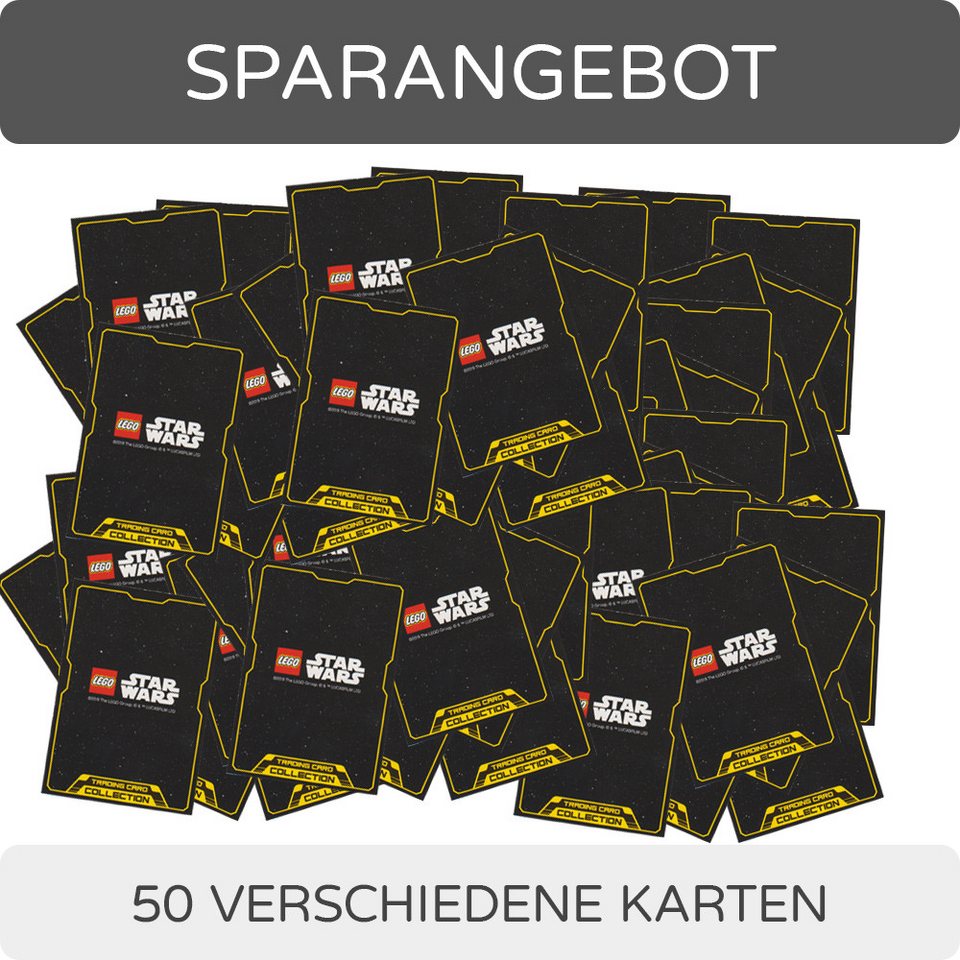 Star Wars Sammelkarte LEGO Star Wars - Serie 2 Trading Cards - 50 verschiedene Karten