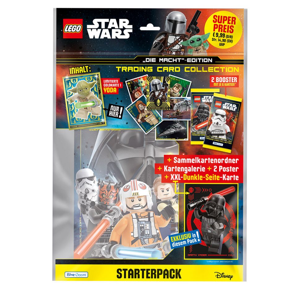 Star Wars Sammelkarte LEGO Star Wars - Serie 4 Trading Cards - 1 Starter + 10 Booster