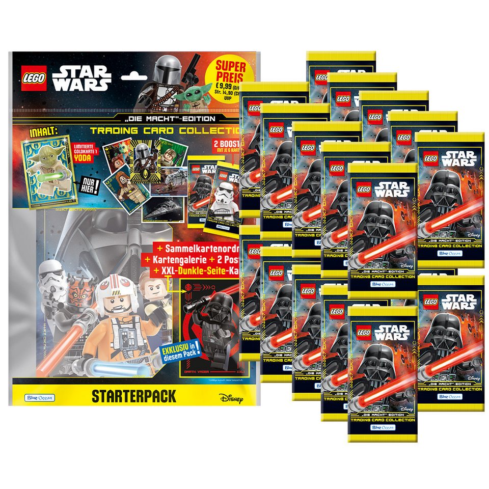 Star Wars Sammelkarte LEGO Star Wars - Serie 4 Trading Cards - 1 Starter + 20 Booster