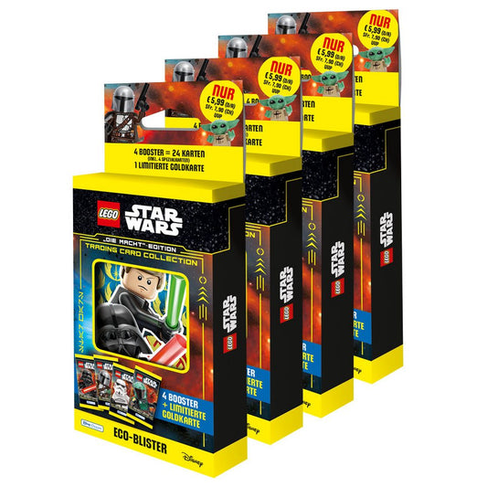 Star Wars Sammelkarte LEGO Star Wars - Serie 4 Trading Cards - Alle 4 verschiedenen Blister