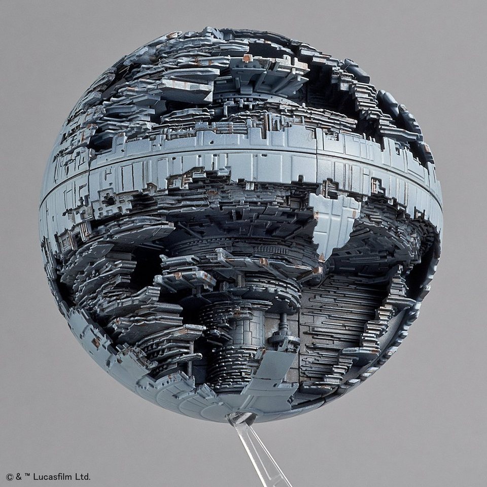 Bandai Modellbausatz Star Wars - Death Star+Star Destroyer, Maßstab 1:2700000 und 1:14500