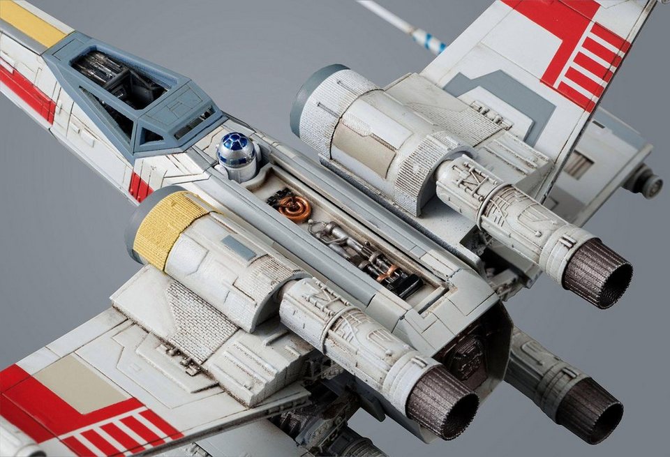 Bandai Modellbausatz Star Wars X-Wing Starfighter, Maßstab 1:72, mit 2 Figuren