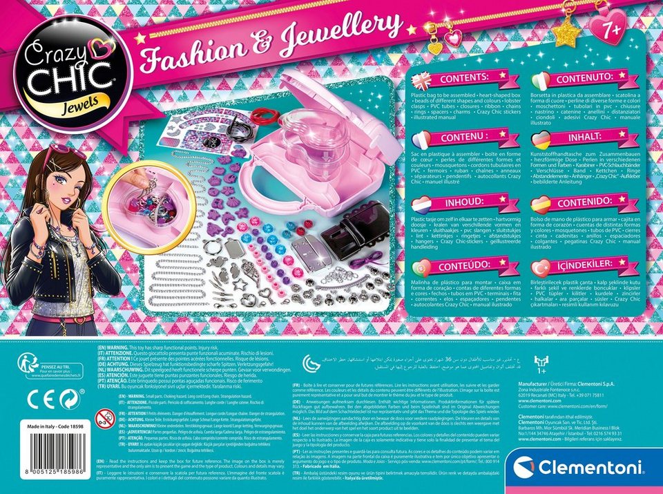 Clementoni® Kreativset Crazy Chic, Mode & Schmuck, Made in Europe
