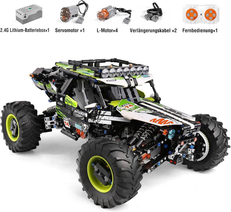 COIL RC-Geländewagen, RC-Buggy, Spielbausteine, Bausteinset, Spielbauklötze, (Modell: 18002, 1879 St), ferngesteuerter, Frequenz: 2,4 GHz, für Kinder ab 14 Jahren