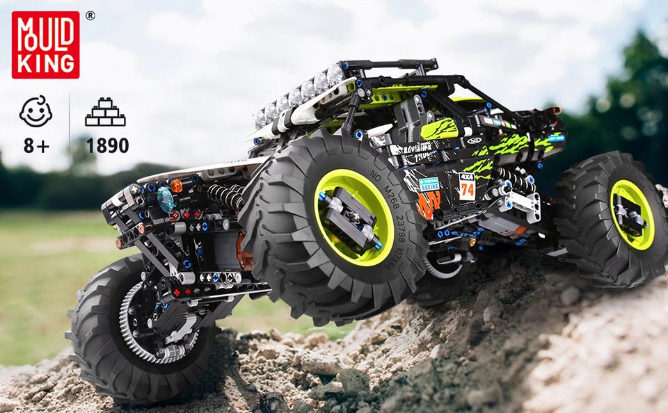 COIL RC-Geländewagen, RC-Buggy, Spielbausteine, Bausteinset, Spielbauklötze, (Modell: 18002, 1879 St), ferngesteuerter, Frequenz: 2,4 GHz, für Kinder ab 14 Jahren