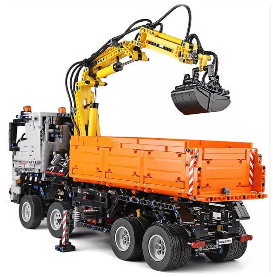 COIL RC-LKW aus Blöcken, Spielbausteine, Pneumatischer LKW, Spielbauklötze, (Modekk: 19007S, 2819 St., für Kinder ab 14 Jahren), Pneumatic Truck, MOC-Ferngesteuertes Auto, bewegliche Teile