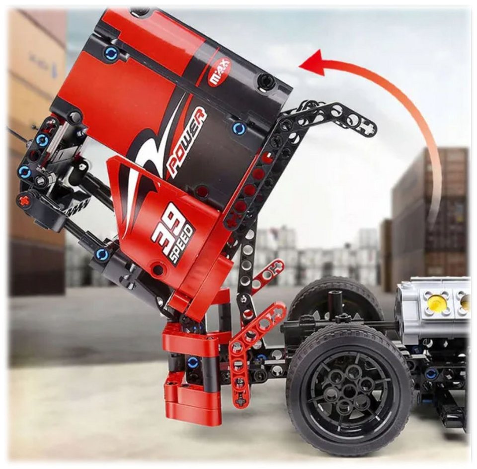 COIL Spielbausteine, Bausteinset, Bauklötze, RC-Truck, Spielbauklötze, (Modell: 15002, 570 St), ferngesteuerter LKW, Frequenz: 2,4 GHz, für Kinder ab 8 Jahren