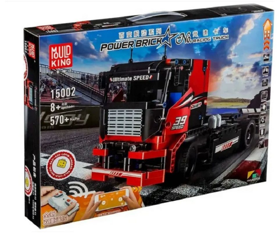 COIL Spielbausteine, Bausteinset, Bauklötze, RC-Truck, Spielbauklötze, (Modell: 15002, 570 St), ferngesteuerter LKW, Frequenz: 2,4 GHz, für Kinder ab 8 Jahren