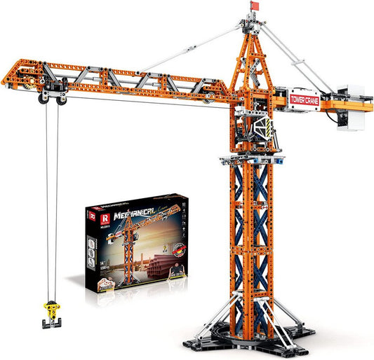 DEEP POWER 22013 Technic Turmdrehkran Moc Klemmbausteine 1288 Teile Konstruktionsspielsteine, (Set, 1288 St)