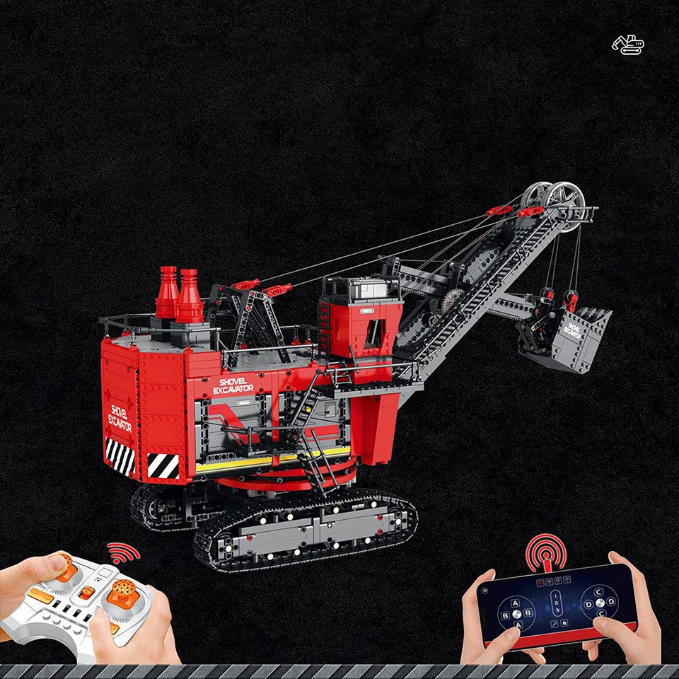 DEEP POWER 22014 Technik Bagger Moc Klemmbausteine 2968 Teile Konstruktionsspielsteine, (Set, 2968 St)