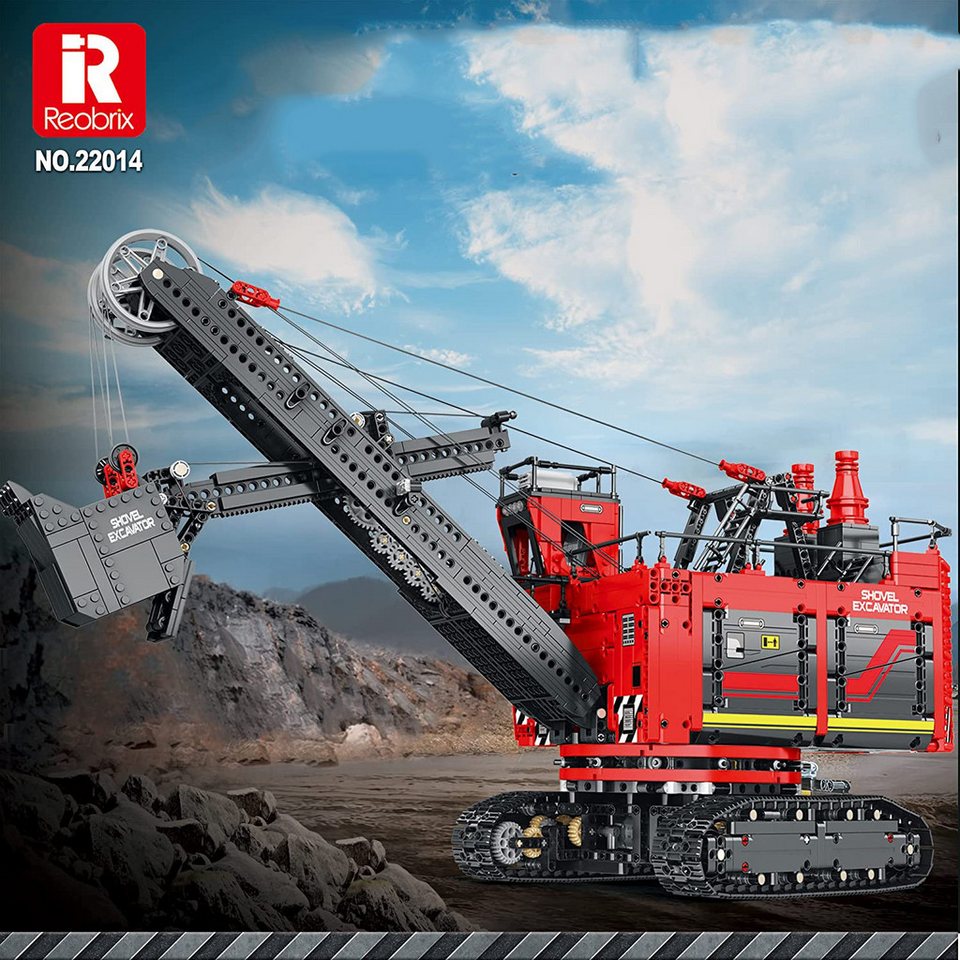 DEEP POWER 22014 Technik Bagger Moc Klemmbausteine 2968 Teile Konstruktionsspielsteine, (Set, 2968 St)