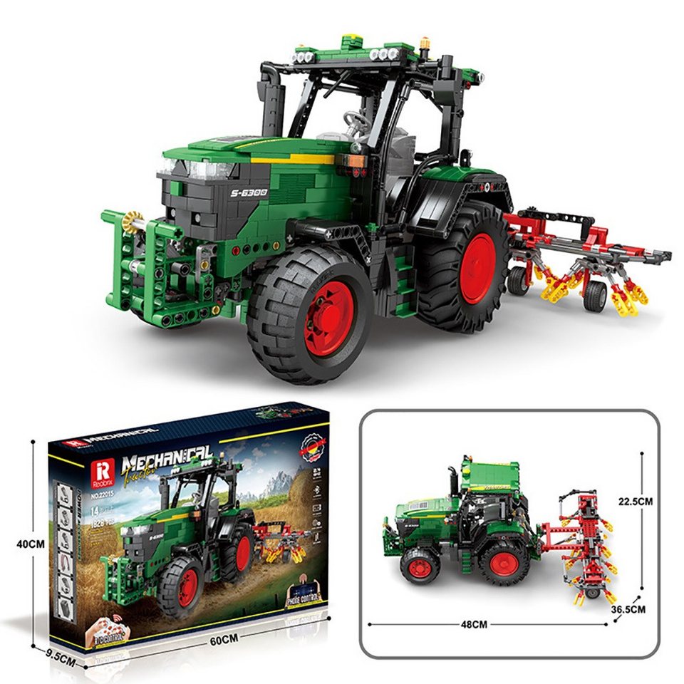 DEEP POWER 22015 Ferngesteuerter Traktor Moc Klemmbausteine 1828 Teile Konstruktionsspielsteine, (Set, 1828 St)