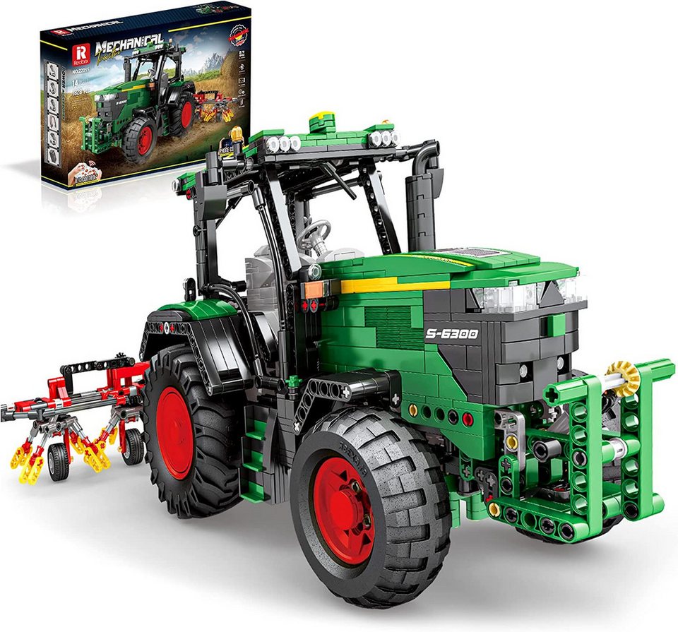 DEEP POWER 22015 Ferngesteuerter Traktor Moc Klemmbausteine 1828 Teile Konstruktionsspielsteine, (Set, 1828 St)
