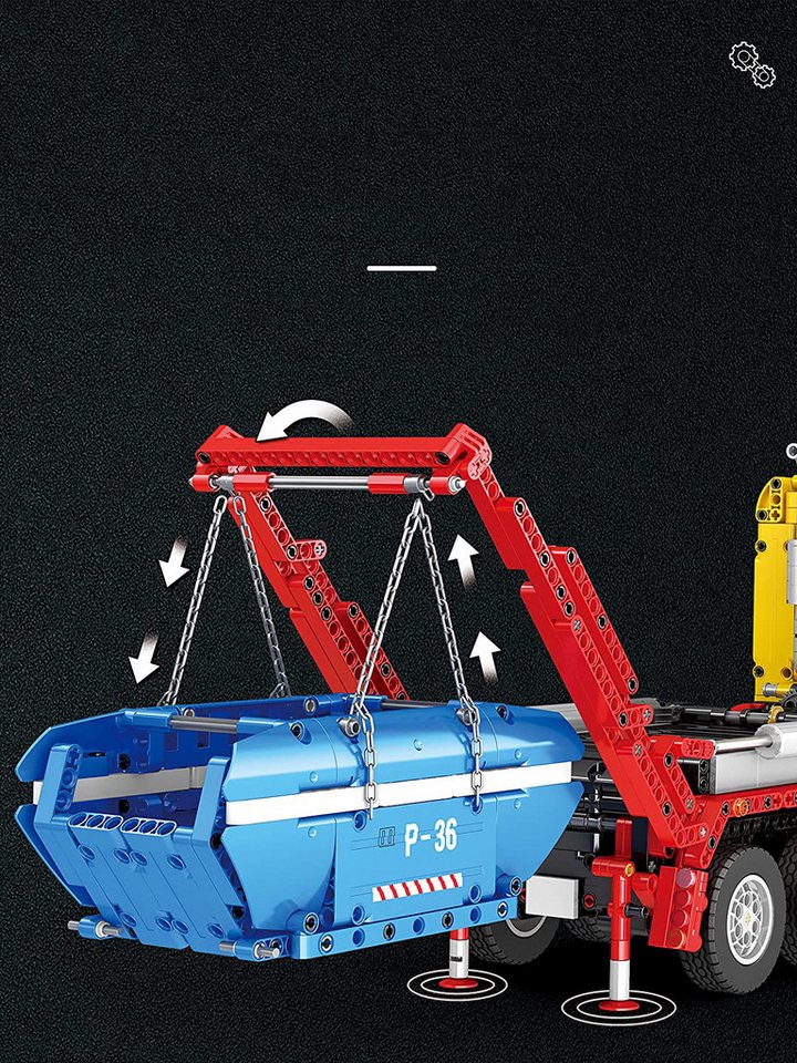 DEEP POWER 22016 Technik Abschleppwagen Kran MOC Klemmbausteine 1918 Teile Konstruktionsspielsteine, (Set, 1918 St)