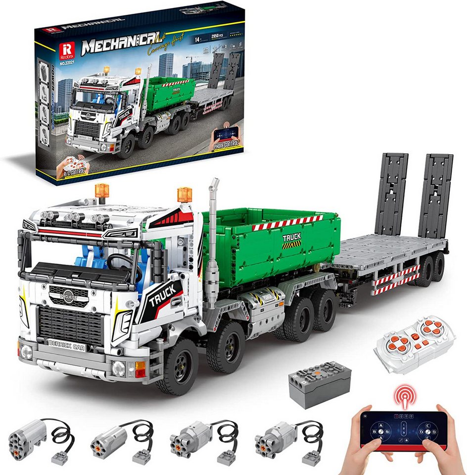 DEEP POWER 22021 Ferngesteuerter Lkw Moc Klemmbausteine 2950 Teile Konstruktionsspielsteine, (Set, 2950 St)