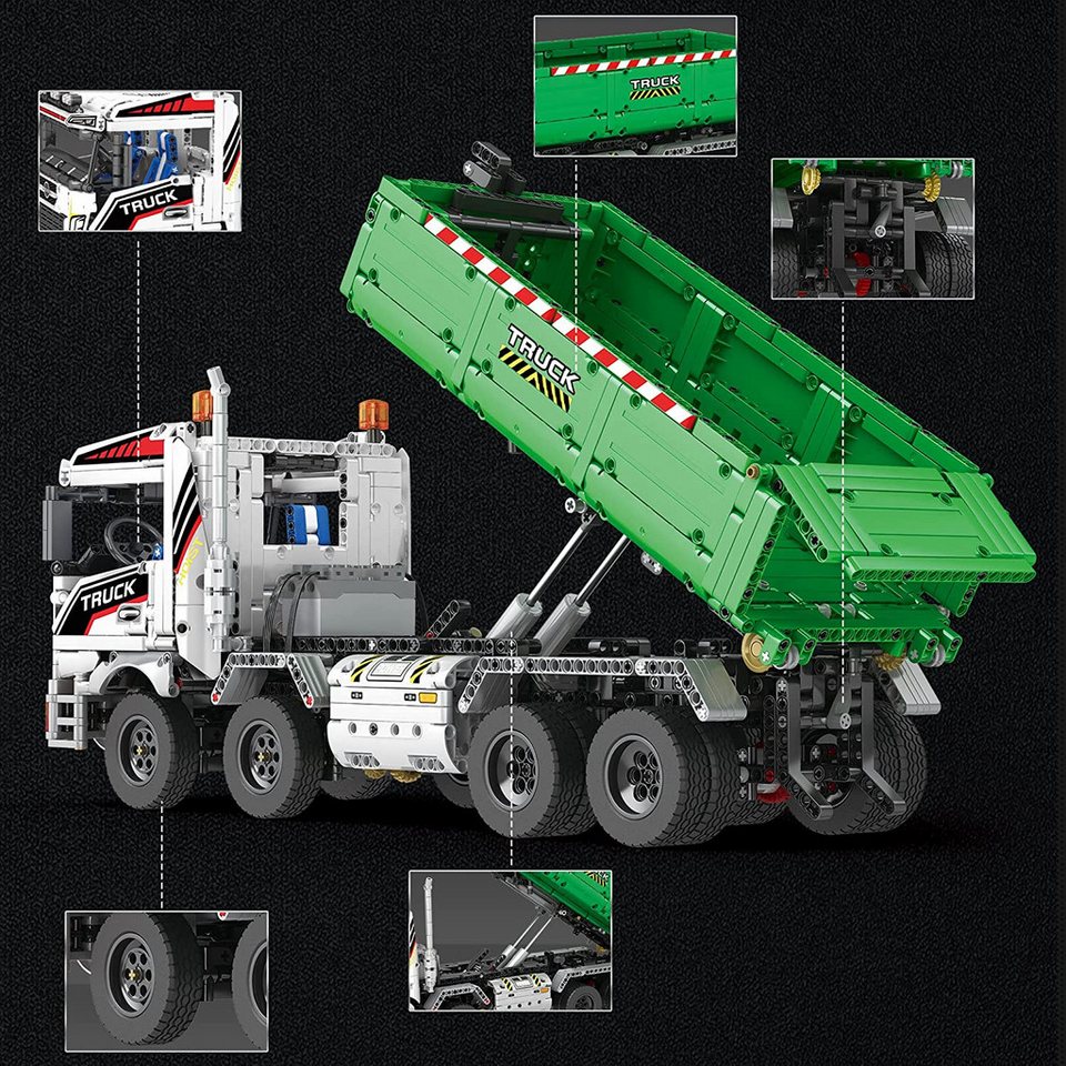 DEEP POWER 22021 Ferngesteuerter Lkw Moc Klemmbausteine 2950 Teile Konstruktionsspielsteine, (Set, 2950 St)