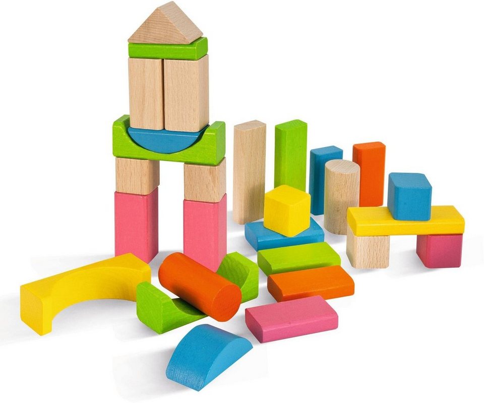 Eichhorn Holzbausteine, natur/bunt Spielbausteine, (60 St), Made in Germany, FSC® - schützt Wald