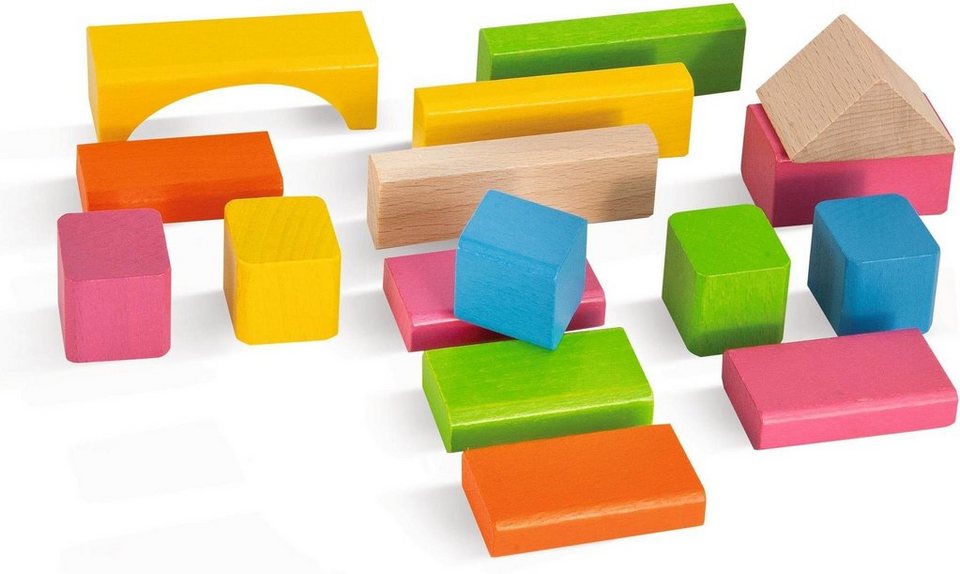 Eichhorn Holzbausteine, natur/bunt Spielbausteine, (60 St), Made in Germany, FSC® - schützt Wald
