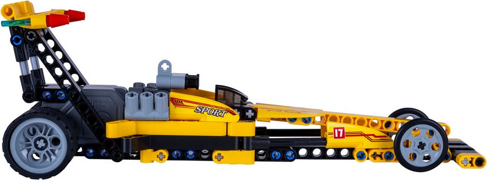 Jamara CaDA, Bricks, Drag Racing gelb (402863) Konstruktions-Spielset, (151 St)