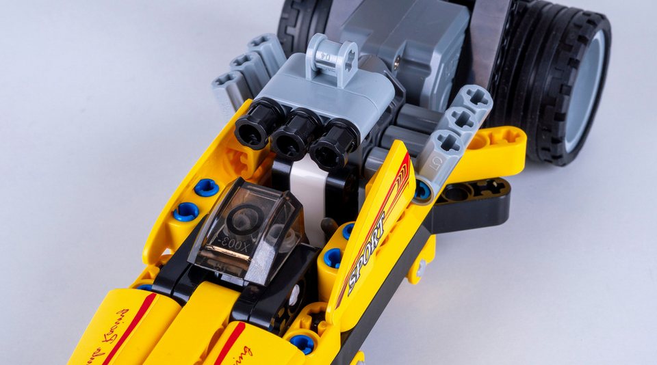 Jamara CaDA, Bricks, Drag Racing gelb (402863) Konstruktions-Spielset, (151 St)