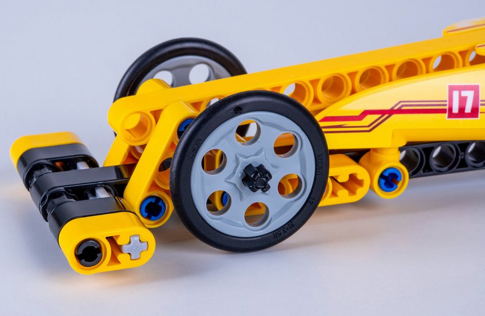 Jamara CaDA, Bricks, Drag Racing gelb (402863) Konstruktions-Spielset, (151 St)