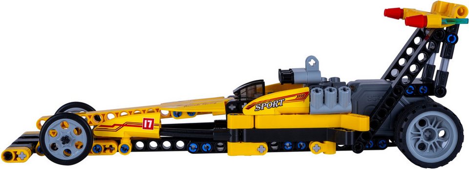 Jamara CaDA, Bricks, Drag Racing gelb (402863) Konstruktions-Spielset, (151 St)