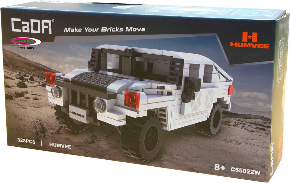 Jamara CaDA, Bricks, Humvee weiß (402853) Konstruktions-Spielset, (328 St)
