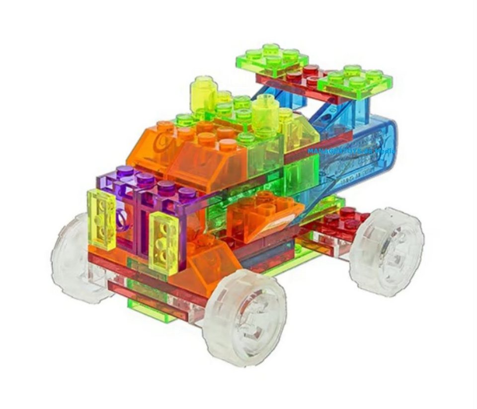 Laser Pegs Modellbausatz Mini Super Truck Klemmbausteine 4 in 1 LED Licht Set Noppensteine